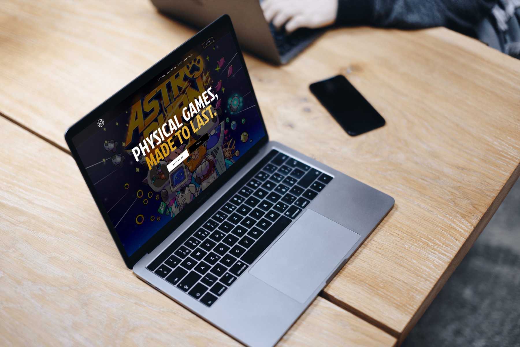 Modern website design shown on a laptop